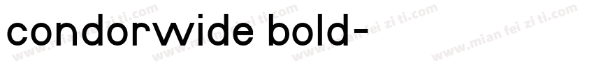condorwide bold字体转换